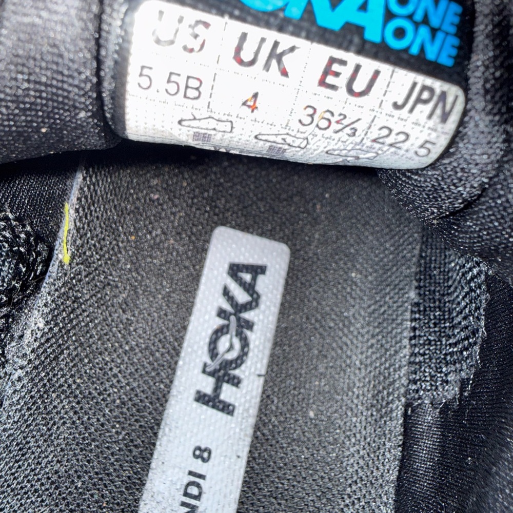 Hoka women size 5.5 bondi  8  Black and White Athletic Running Shoes - Picture 8 of 8
